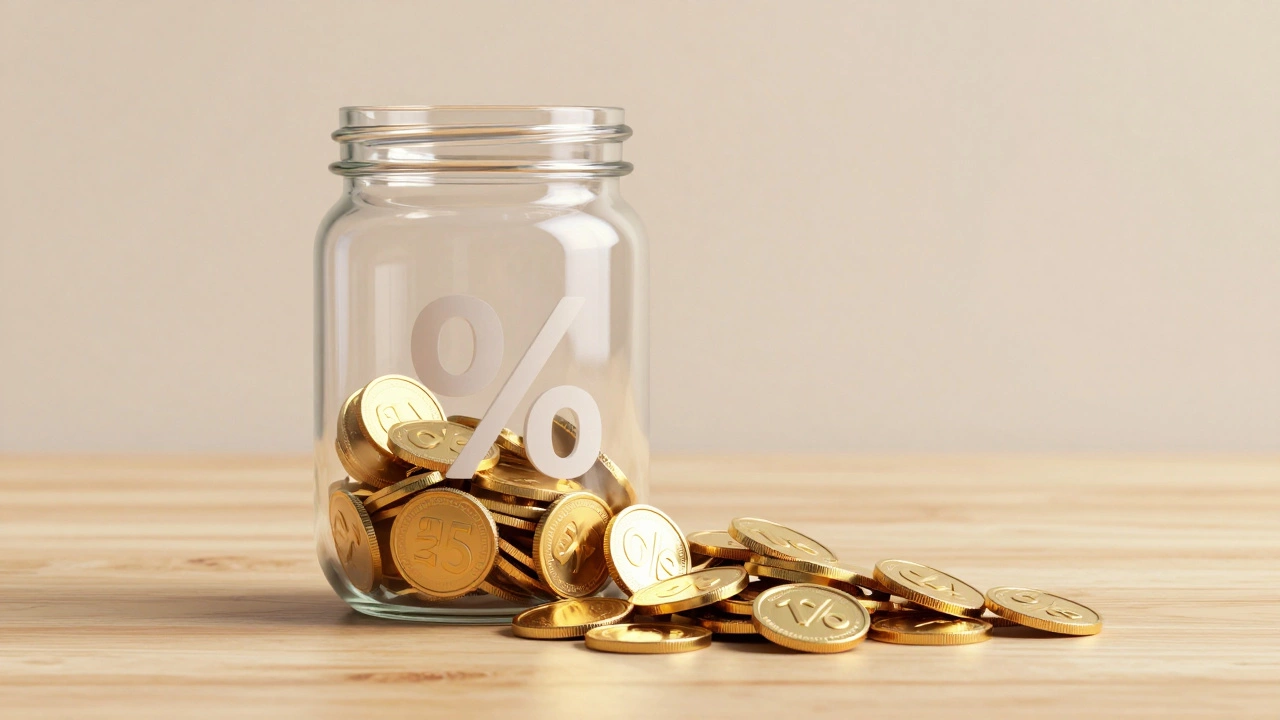 Glass jar overflowing with gold coins symbolizing tax deduction limits